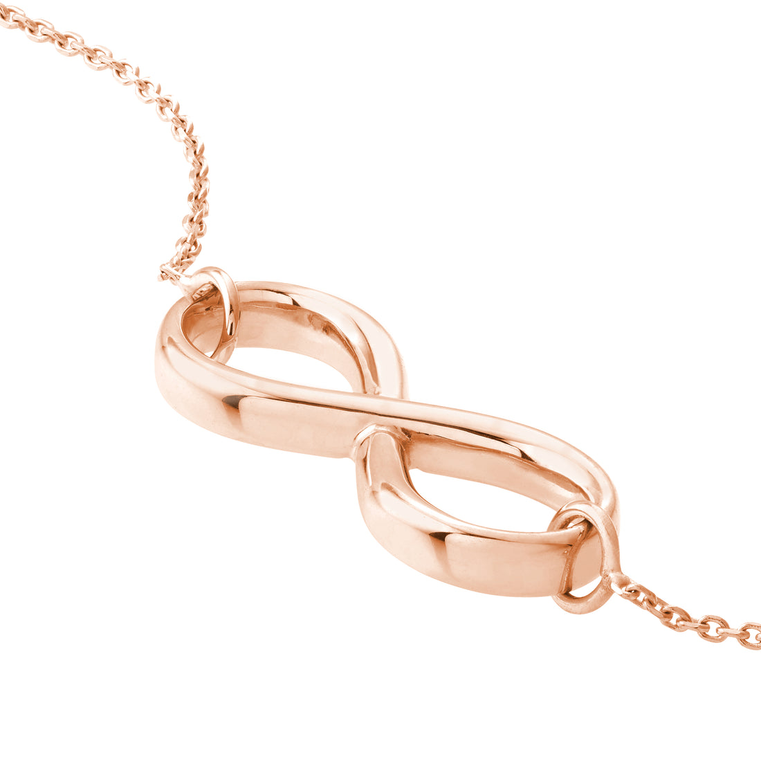 18" INFINITY NECKLACE | 14K ROSE GOLD | MF021165-14K - Brownlee Jewelers