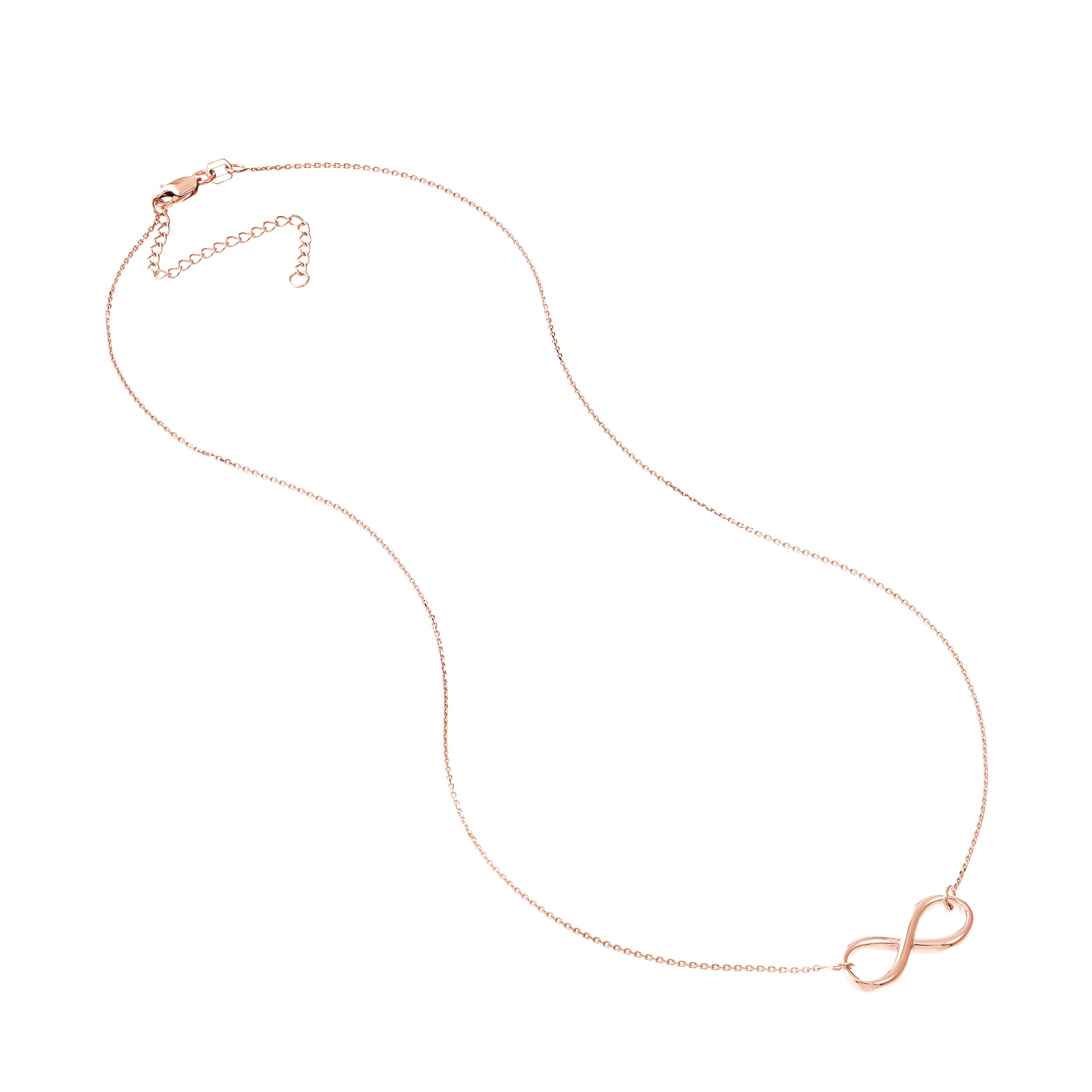 18" INFINITY NECKLACE | 14K ROSE GOLD | MF021165-14K - Brownlee Jewelers