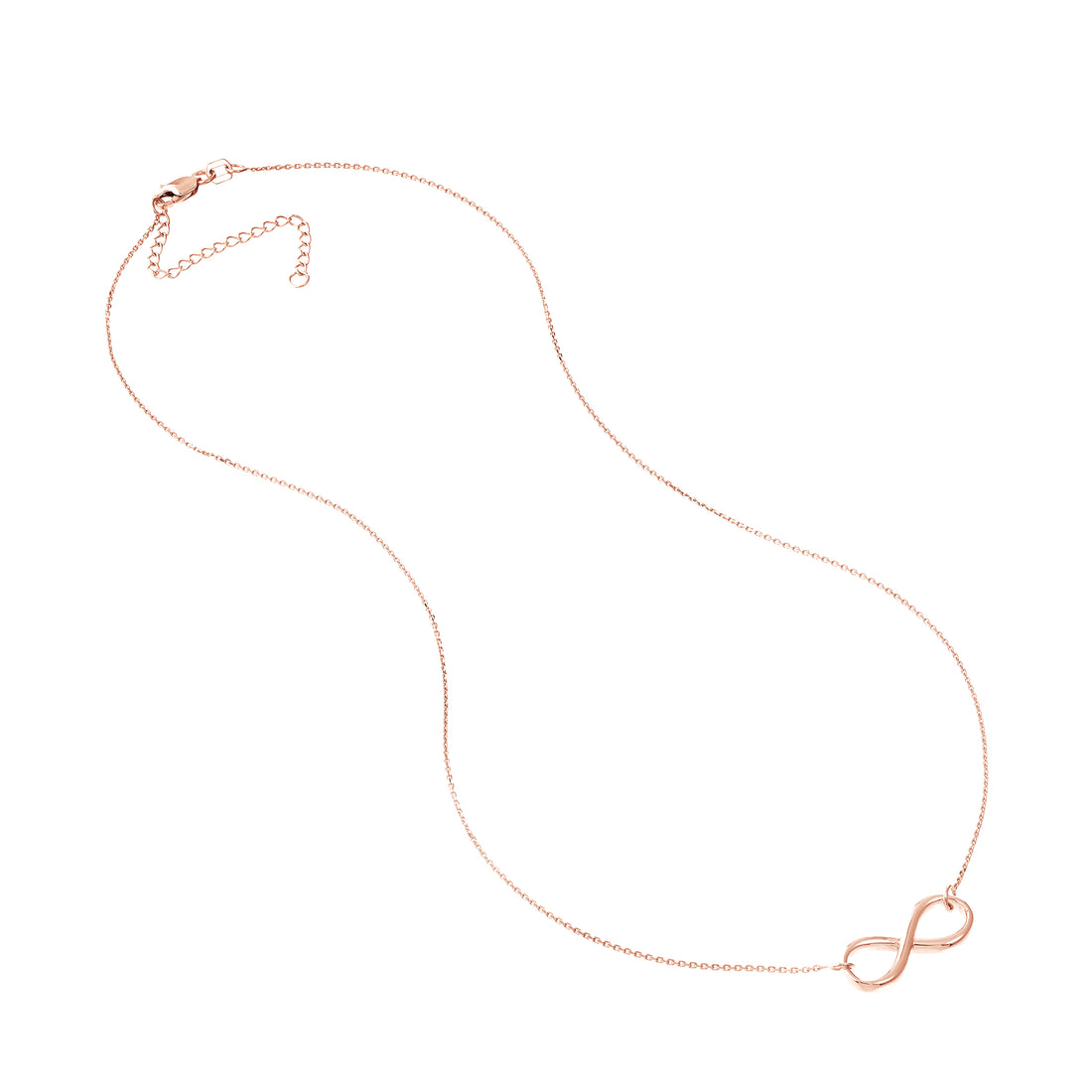 18" INFINITY NECKLACE | 14K ROSE GOLD | MF021165-14K - Brownlee Jewelers