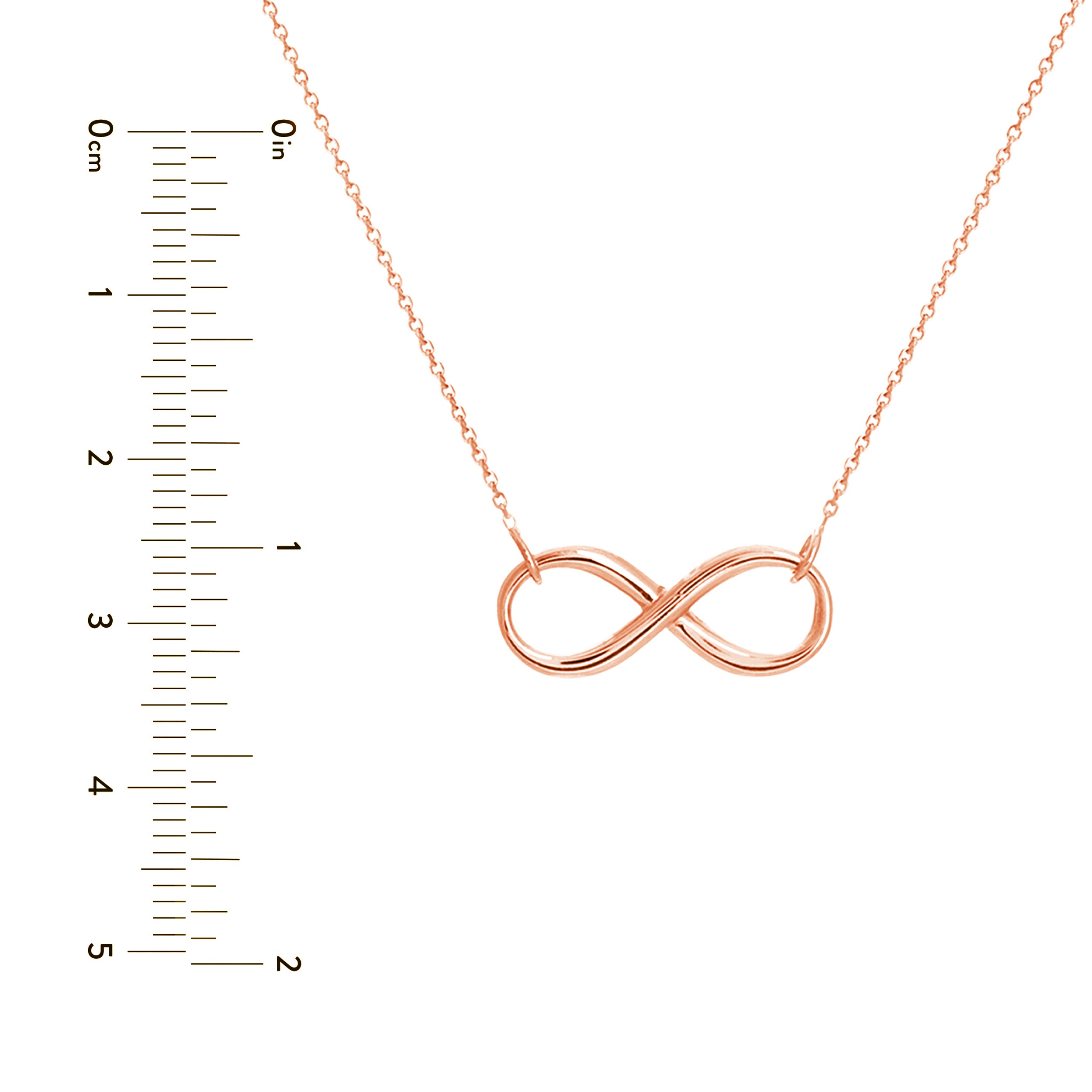 18" INFINITY NECKLACE | 14K ROSE GOLD | MF021165-14K - Brownlee Jewelers