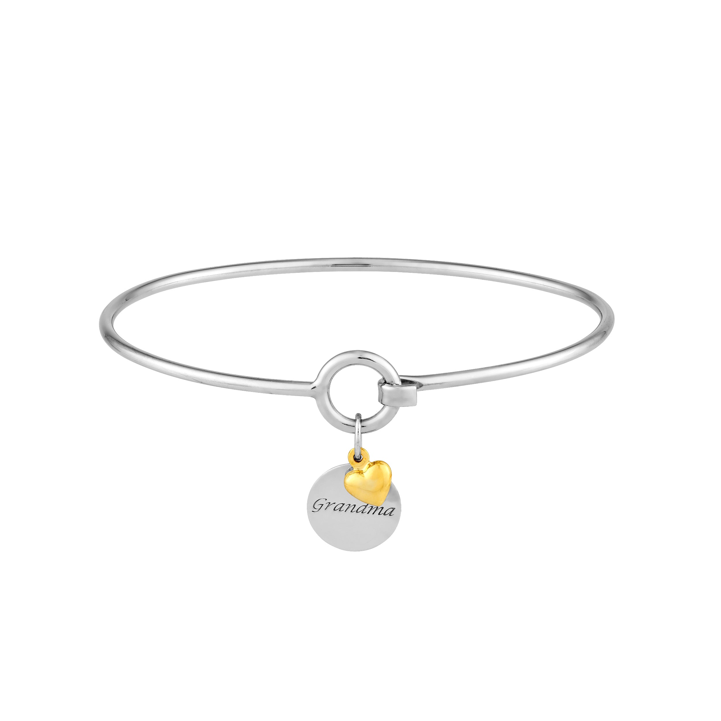 HEART GRANDMA DISC BANGLE | STERLING SILVER | MF021704-14SS - Brownlee Jewelers