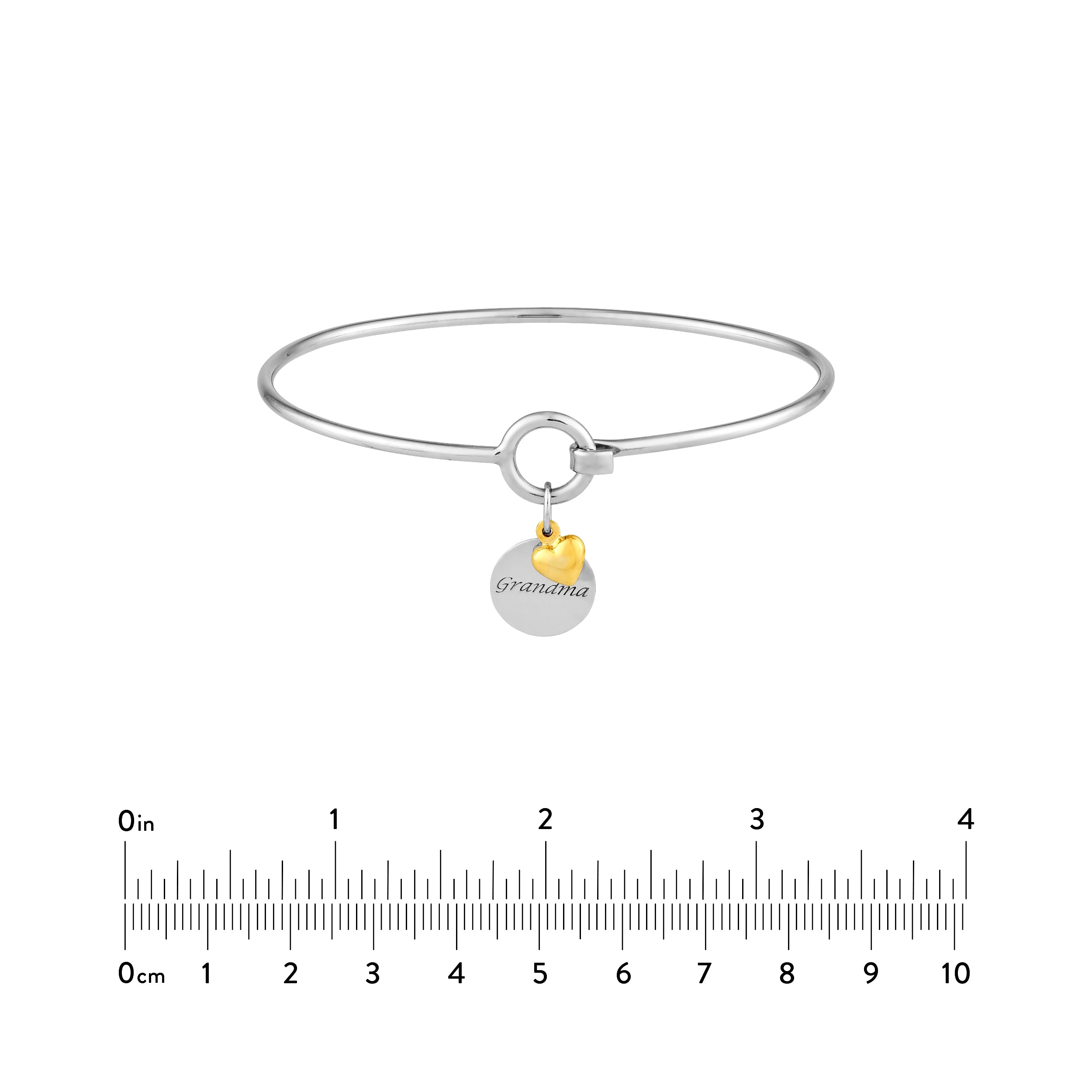 HEART GRANDMA DISC BANGLE | STERLING SILVER | MF021704-14SS - Brownlee Jewelers