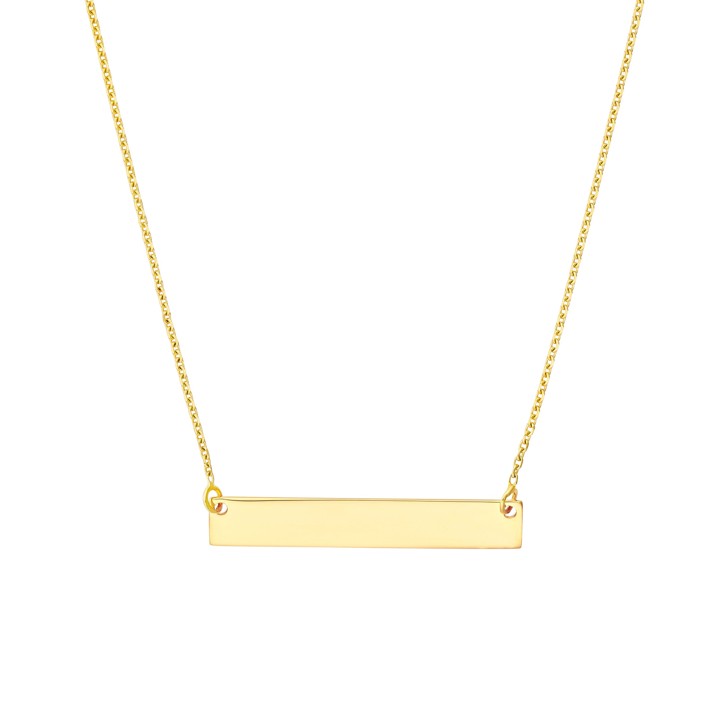 18" ADJUSTABLE MINI BAR NECKLACE | 14K YELLOW GOLD | MF023688-14Y - Brownlee Jewelers