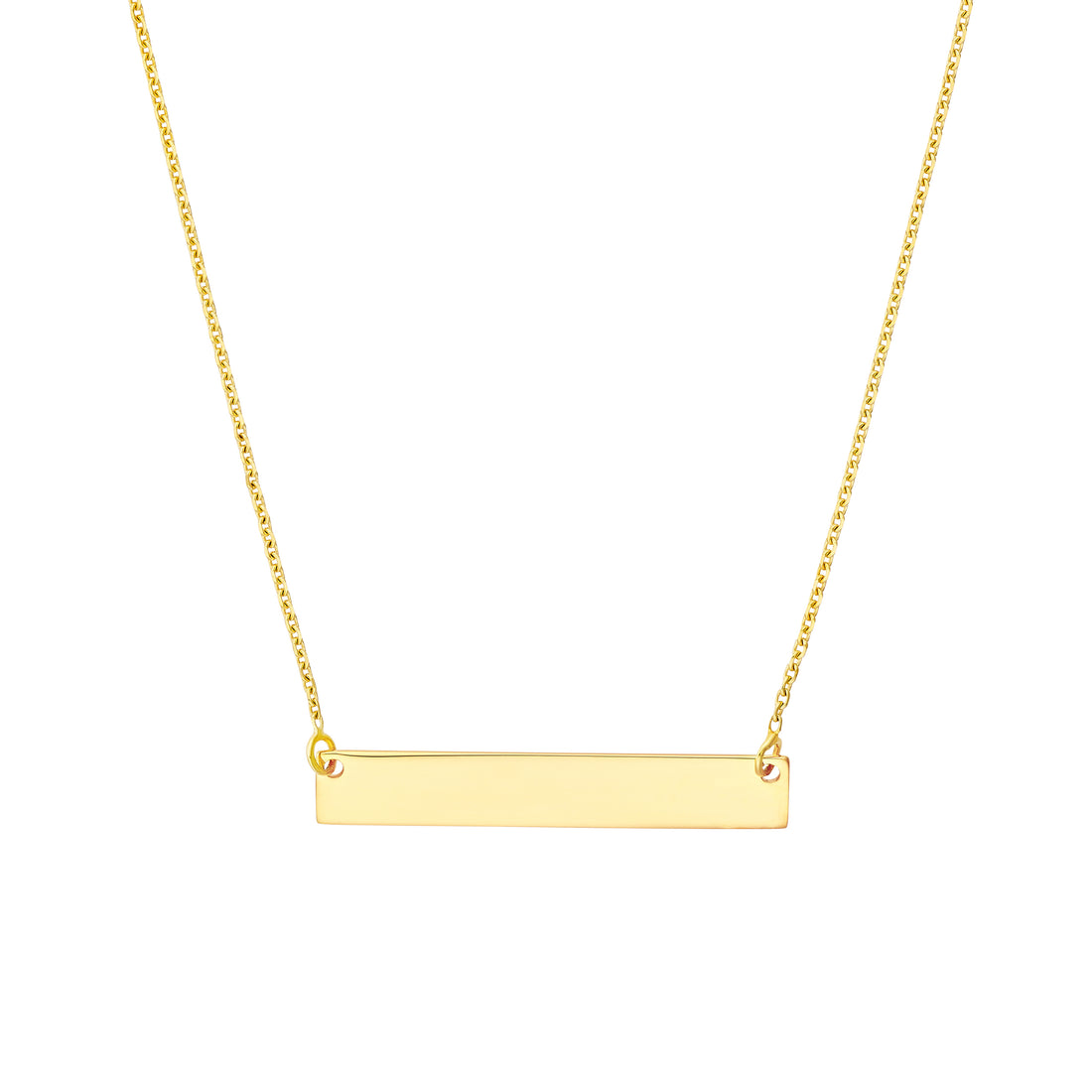 18" ADJUSTABLE MINI BAR NECKLACE | 14K YELLOW GOLD | MF023688-14Y - Brownlee Jewelers