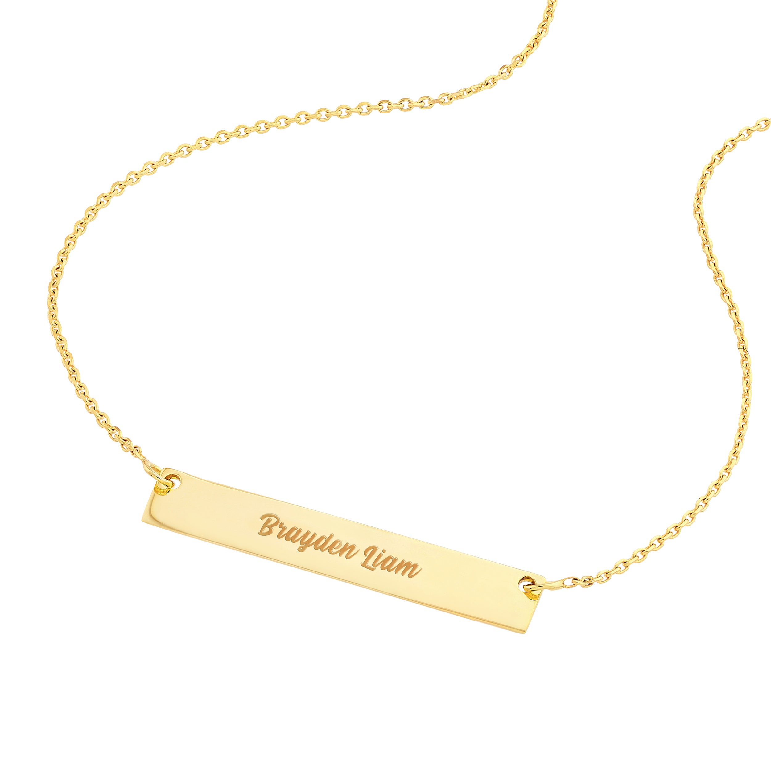 18" ADJUSTABLE MINI BAR NECKLACE | 14K YELLOW GOLD | MF023688-14Y - Brownlee Jewelers