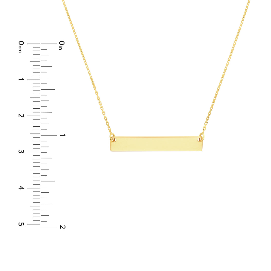 18" ADJUSTABLE MINI BAR NECKLACE | 14K YELLOW GOLD | MF023688-14Y - Brownlee Jewelers