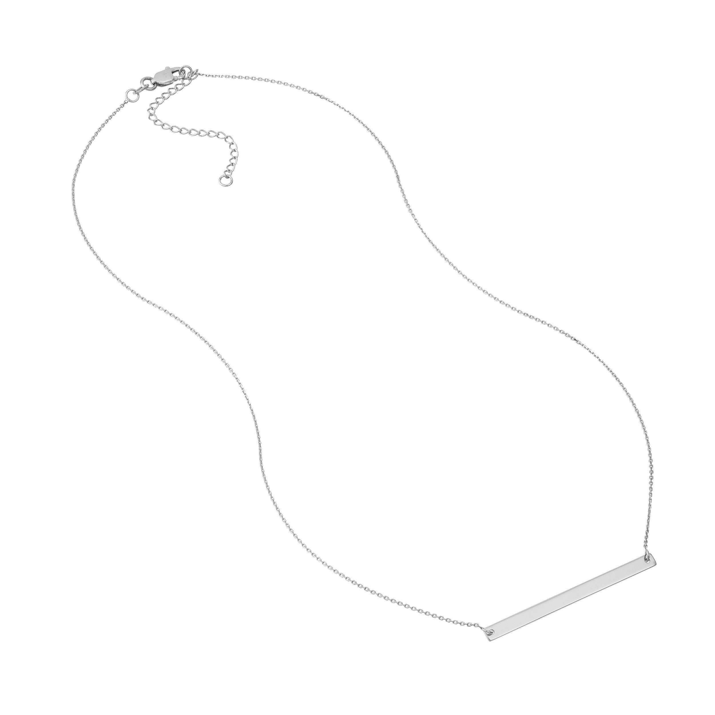 18" ADJUSTABLE THIN NECKLACE | 14K WHITE GOLD | MF023779-14B - Brownlee Jewelers