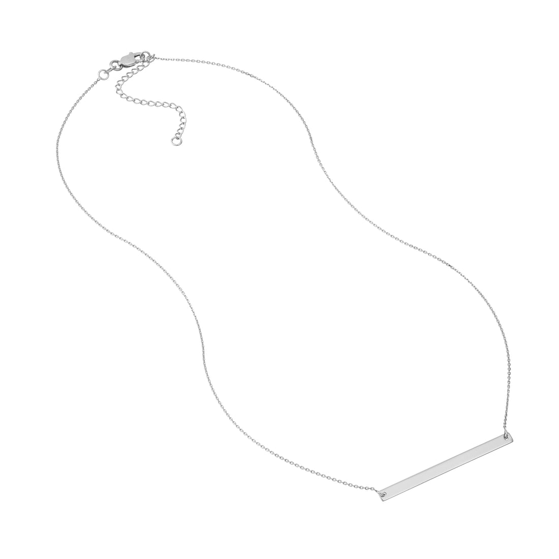 18" ADJUSTABLE THIN NECKLACE | 14K WHITE GOLD | MF023779-14B - Brownlee Jewelers