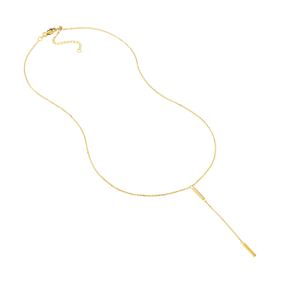 ADJUSTABLE DOUBLE BAR PENDANT NECKLACE | 14K YELLOW GOLD | MF024029-14Y - Brownlee Jewelers