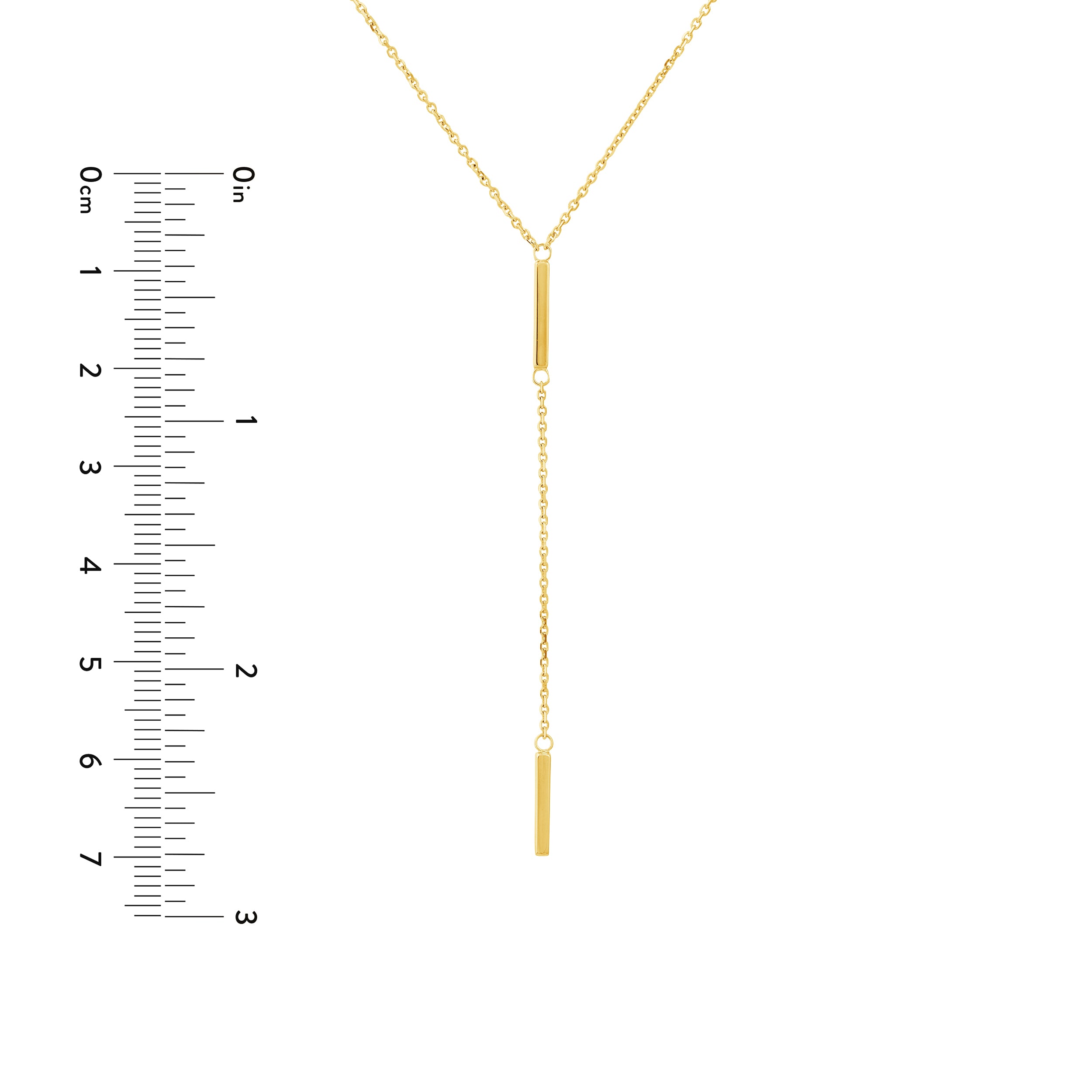 ADJUSTABLE DOUBLE BAR PENDANT NECKLACE | 14K YELLOW GOLD | MF024029-14Y - Brownlee Jewelers