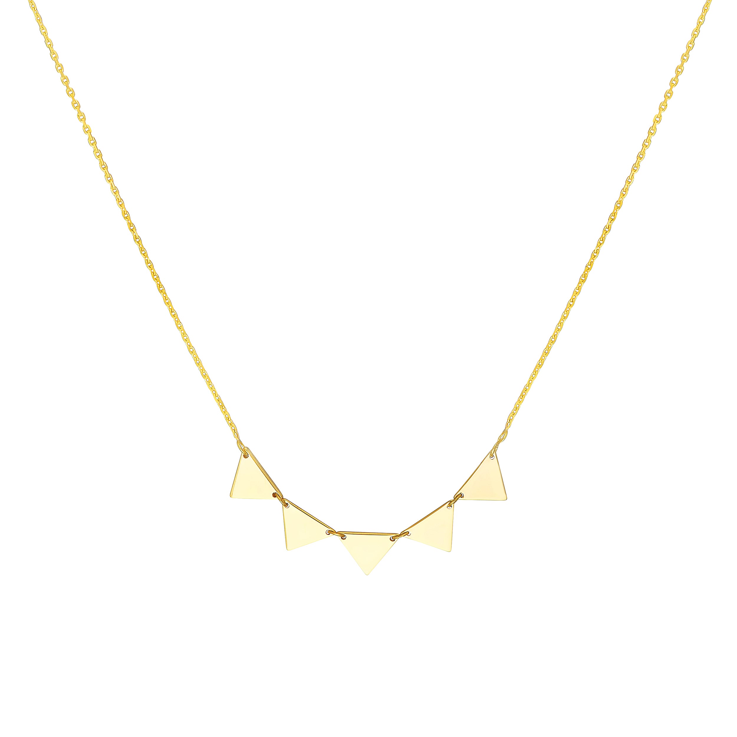 18" ADJUSTABLE TRIANGLE NECKLACE | 14K YELLOW GOLD | MF024894-14Y - Brownlee Jewelers