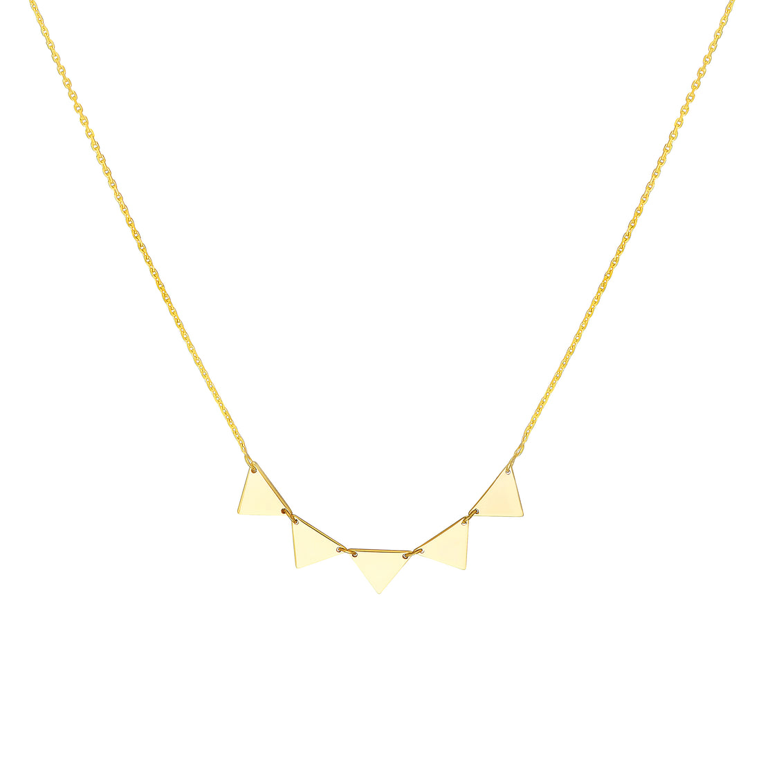 18" ADJUSTABLE TRIANGLE NECKLACE | 14K YELLOW GOLD | MF024894-14Y - Brownlee Jewelers