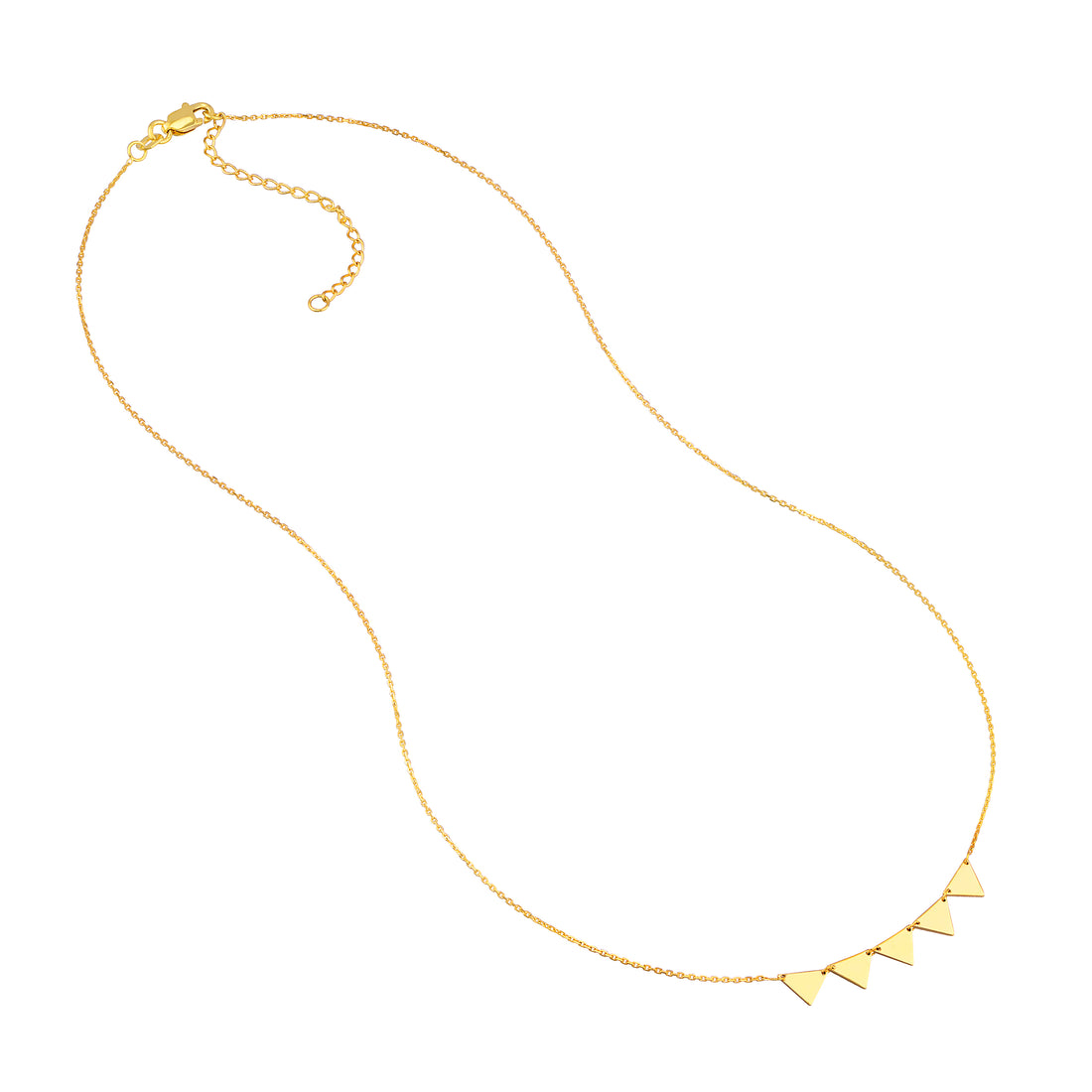 18" ADJUSTABLE TRIANGLE NECKLACE | 14K YELLOW GOLD | MF024894-14Y - Brownlee Jewelers