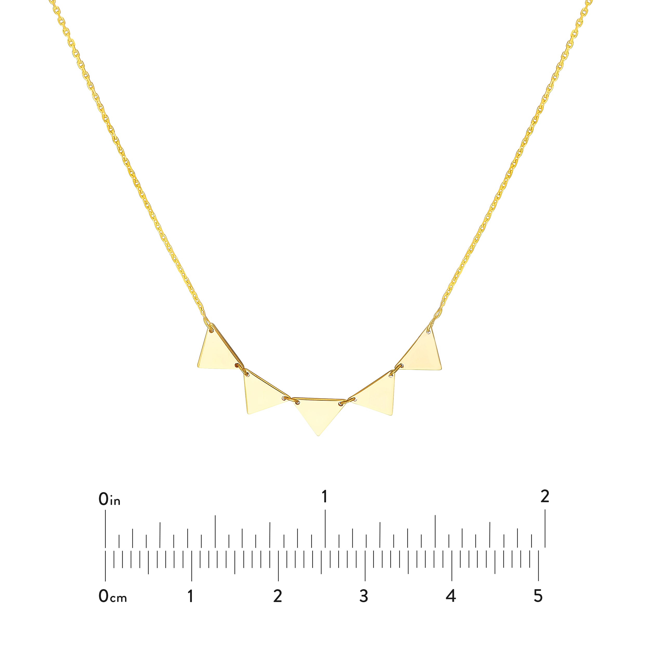 18" ADJUSTABLE TRIANGLE NECKLACE | 14K YELLOW GOLD | MF024894-14Y - Brownlee Jewelers