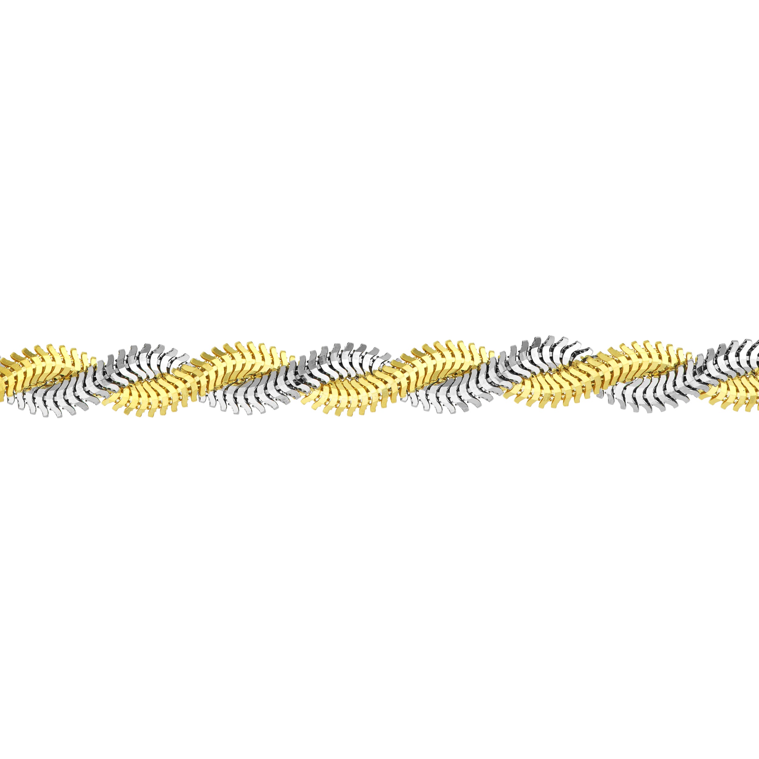 7.25" 2.6MM SNAKE CHAIN BRACELET | 14K TWO-TONE GOLD | MF024978-14YB - Brownlee Jewelers