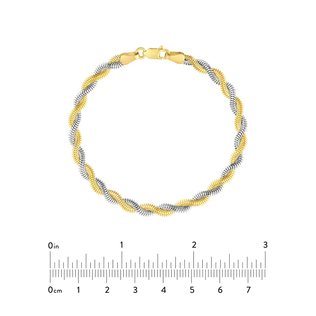 7.25" 2.6MM SNAKE CHAIN BRACELET | 14K TWO-TONE GOLD | MF024978-14YB - Brownlee Jewelers
