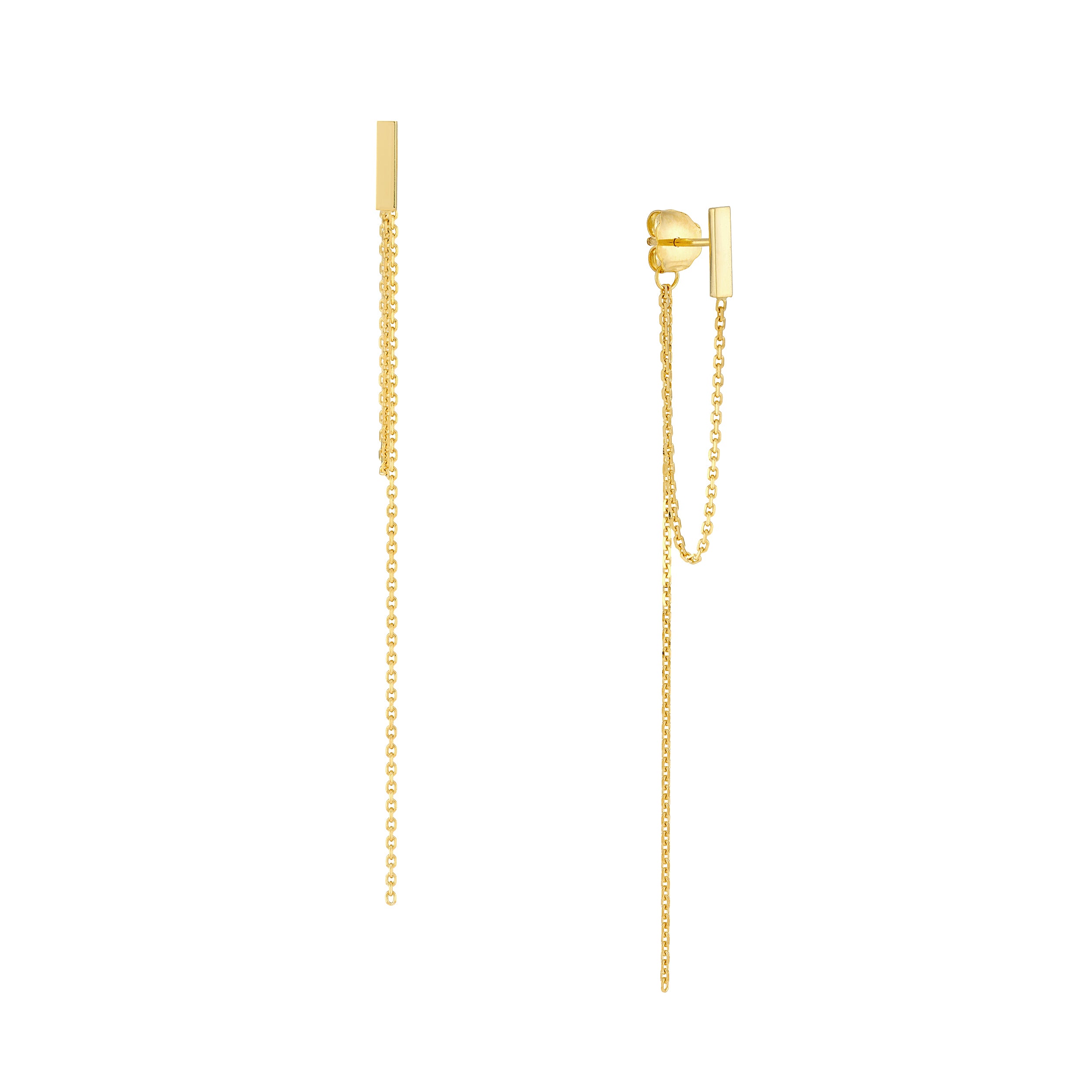 BAR DROP DROP EARRINGS | 14K YELLOW GOLD | MF025090-14Y - Brownlee Jewelers