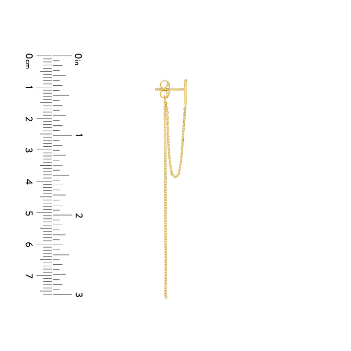 BAR DROP DROP EARRINGS | 14K YELLOW GOLD | MF025090-14Y - Brownlee Jewelers