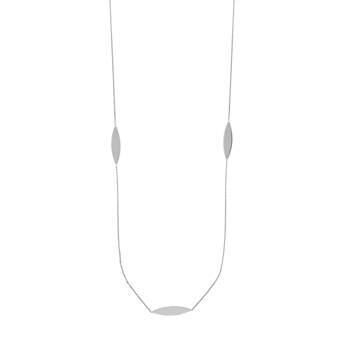 36" MARQUISE STATION NECKLACE | STERLING SILVER | MF025216-92B - Brownlee Jewelers