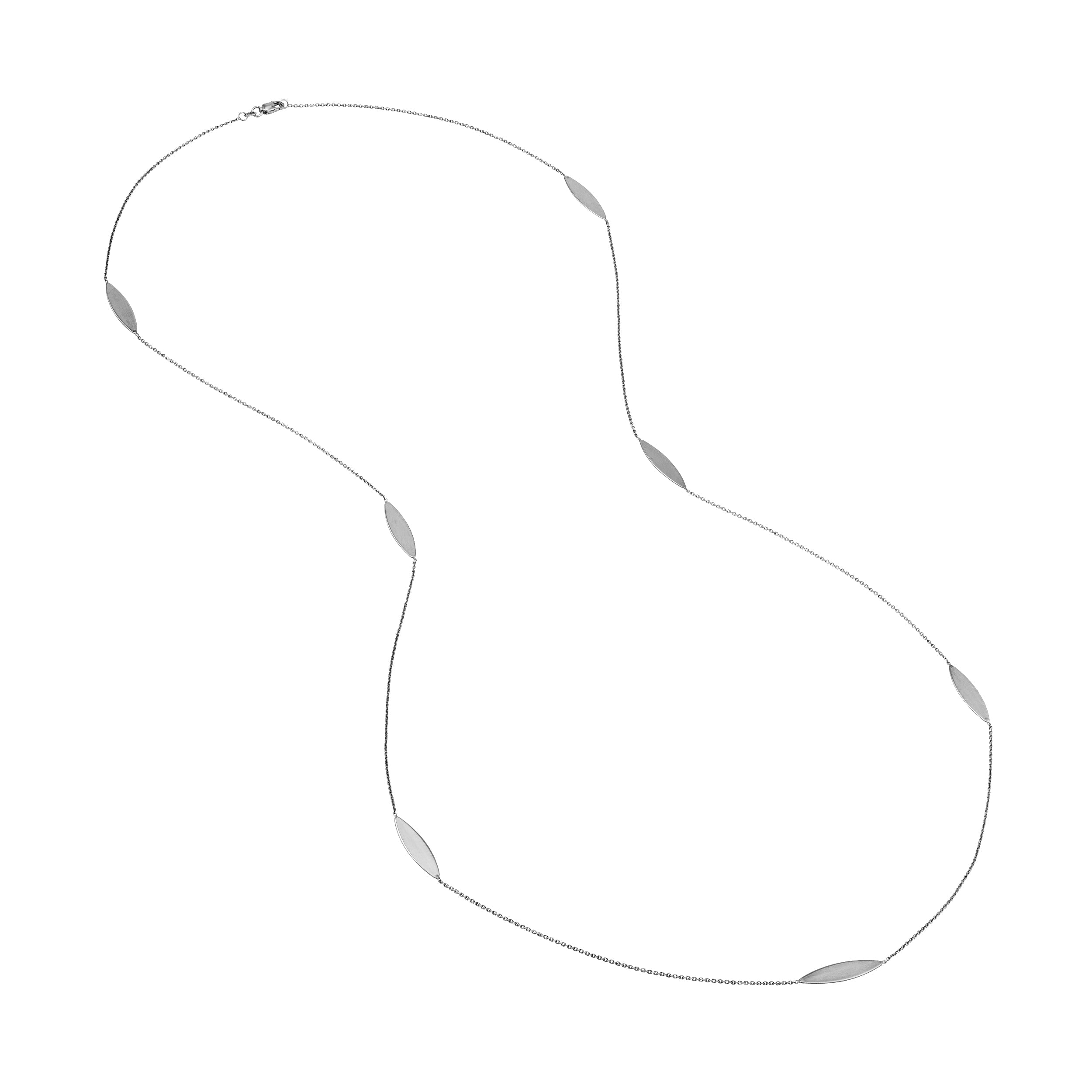 36" MARQUISE STATION NECKLACE | STERLING SILVER | MF025216-92B - Brownlee Jewelers