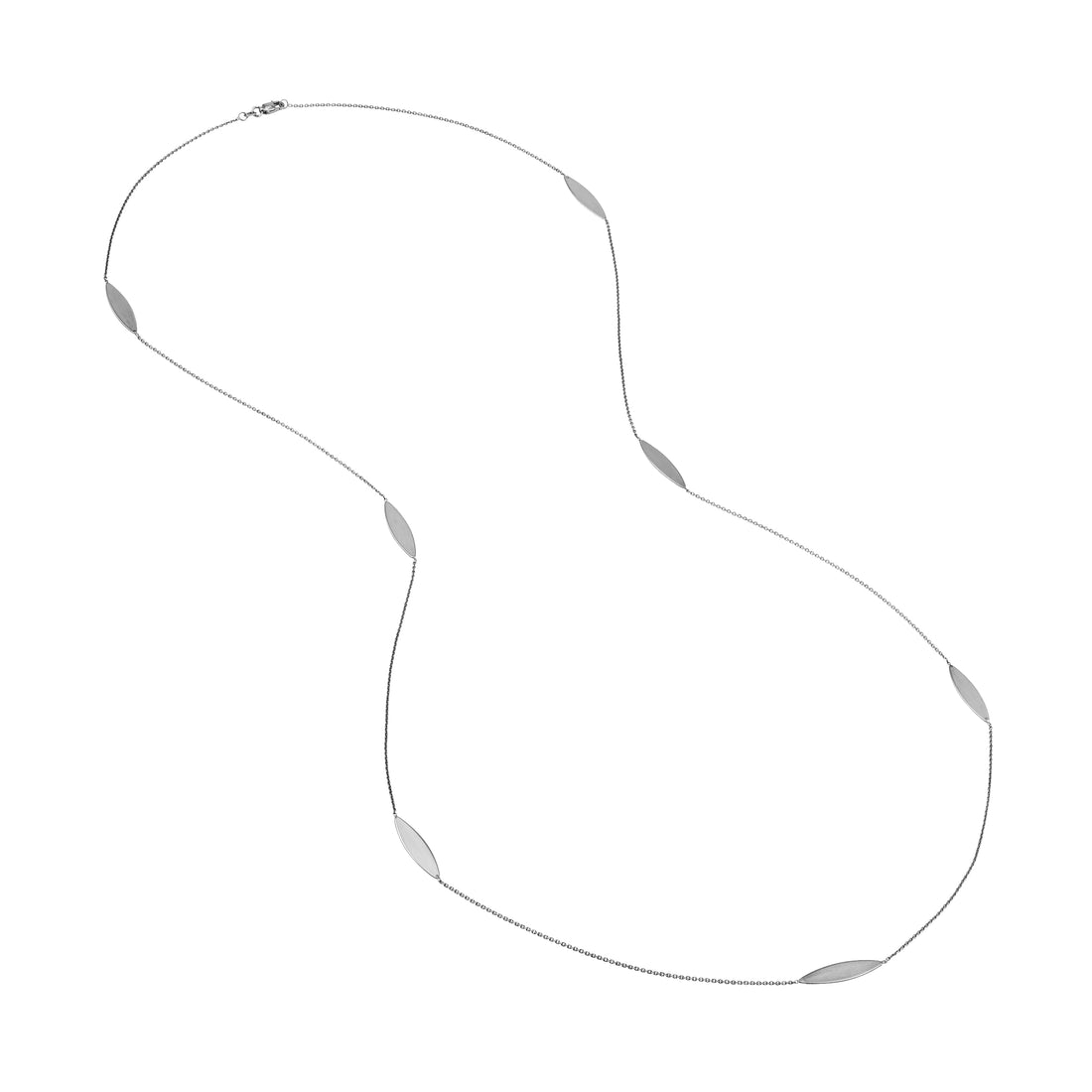 36" MARQUISE STATION NECKLACE | STERLING SILVER | MF025216-92B - Brownlee Jewelers