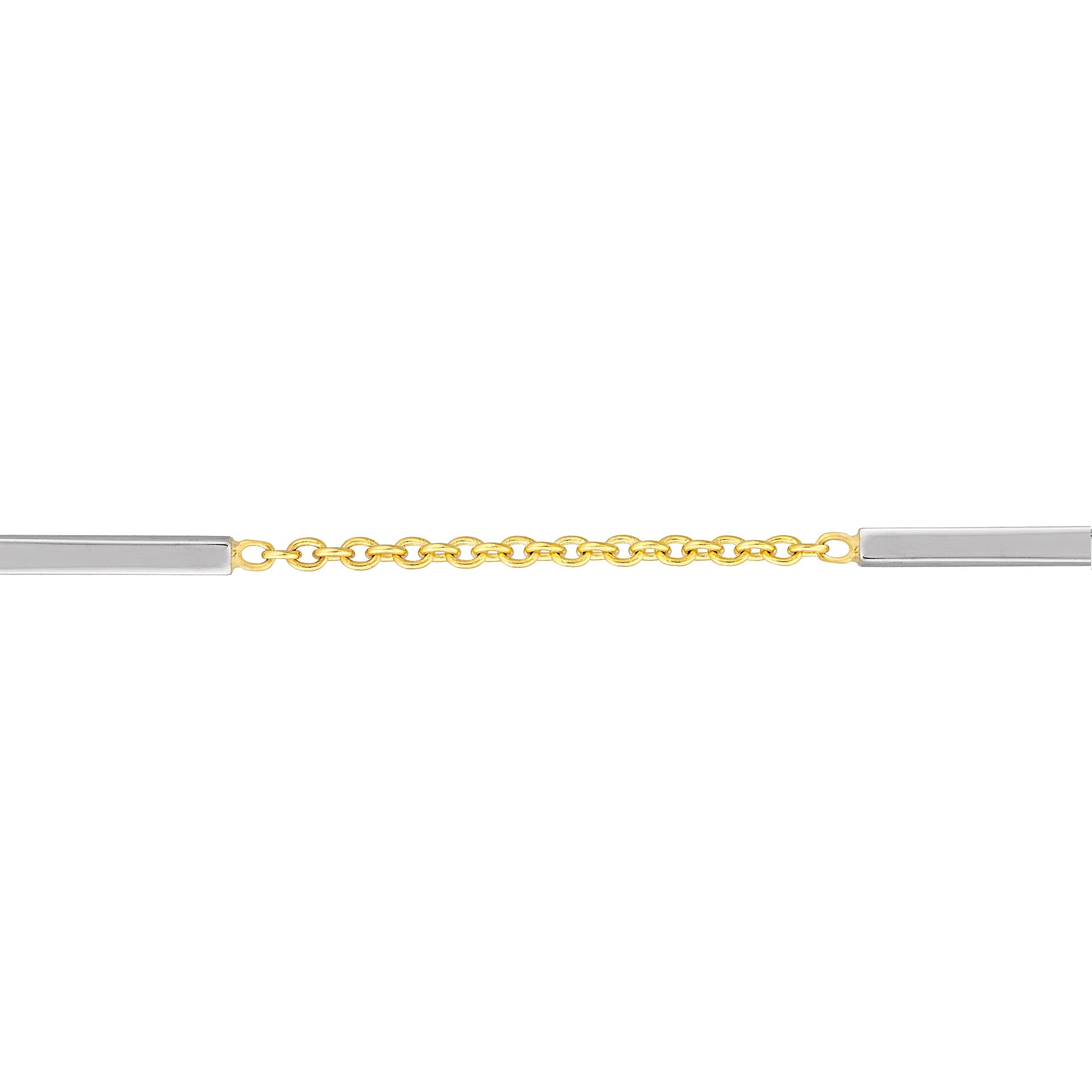 7.5" BAR BRACELET | 14K TWO-TONE GOLD | MF025367-14YB - Brownlee Jewelers