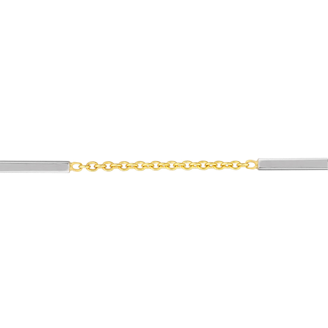 7.5" BAR BRACELET | 14K TWO-TONE GOLD | MF025367-14YB - Brownlee Jewelers