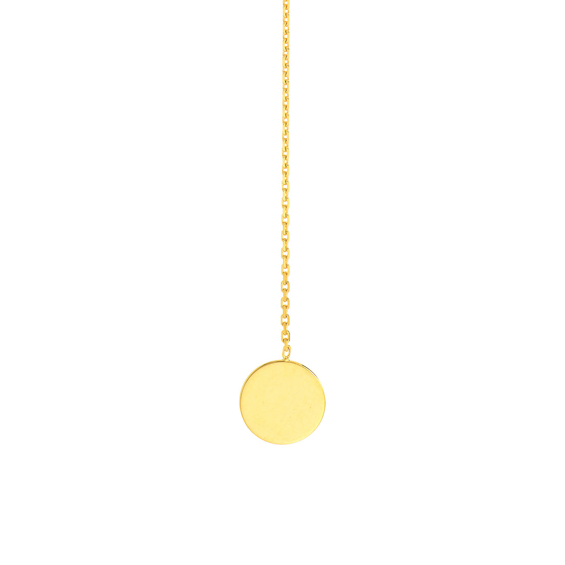 18" CIRCLE DISC PENDANT NECKLACE | 14K YELLOW GOLD | MF026517-14Y - Brownlee Jewelers