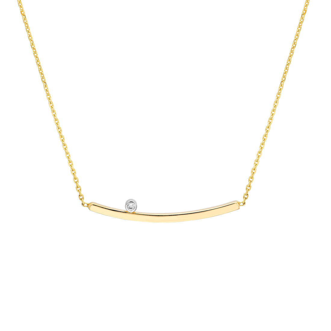 ADJUSTABLE BAR NECKLACE | 14K YELLOW GOLD | MF027123-14YB - Brownlee Jewelers