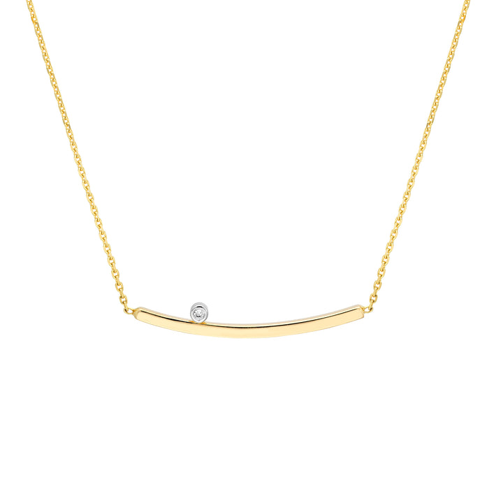 ADJUSTABLE BAR NECKLACE | 14K YELLOW GOLD | MF027123-14YB - Brownlee Jewelers