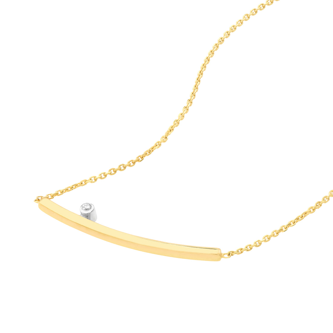 ADJUSTABLE BAR NECKLACE | 14K YELLOW GOLD | MF027123-14YB - Brownlee Jewelers