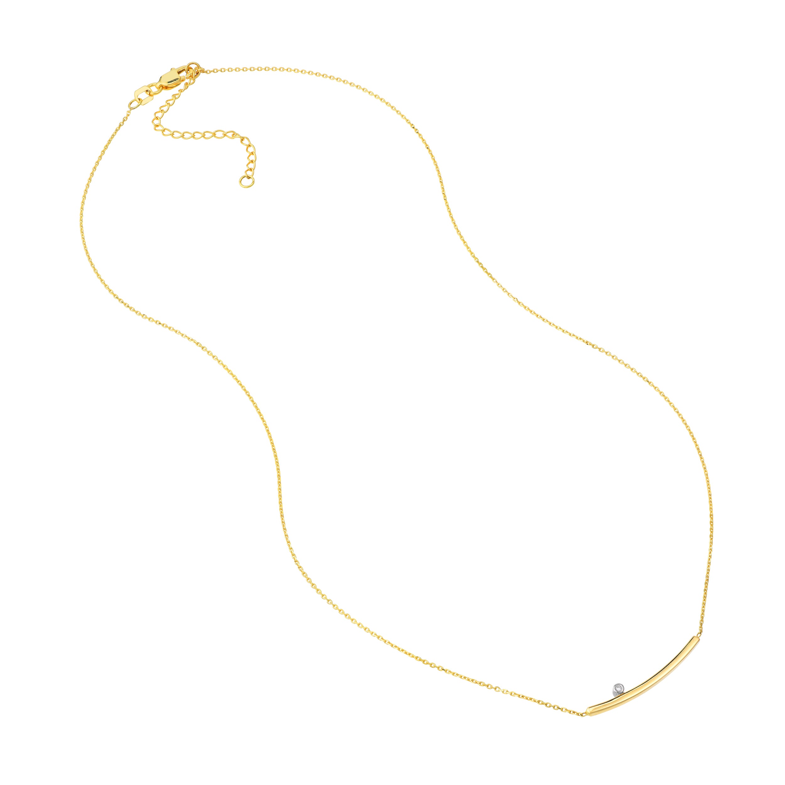 ADJUSTABLE BAR NECKLACE | 14K YELLOW GOLD | MF027123-14YB - Brownlee Jewelers