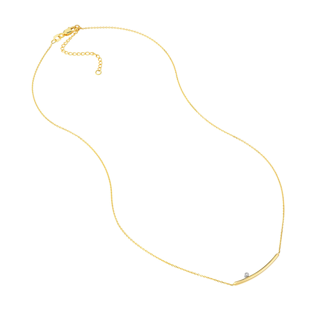 ADJUSTABLE BAR NECKLACE | 14K YELLOW GOLD | MF027123-14YB - Brownlee Jewelers