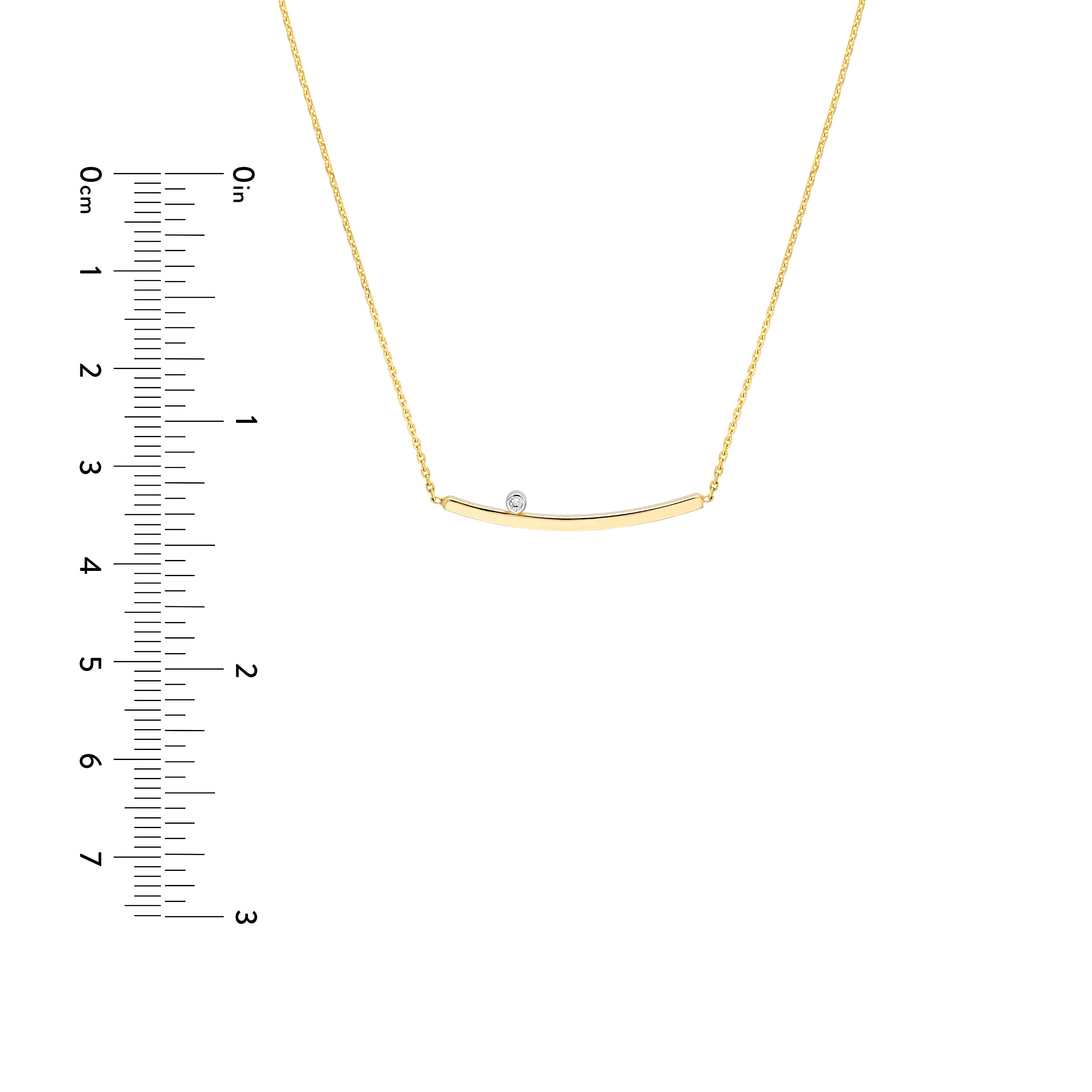 ADJUSTABLE BAR NECKLACE | 14K YELLOW GOLD | MF027123-14YB - Brownlee Jewelers