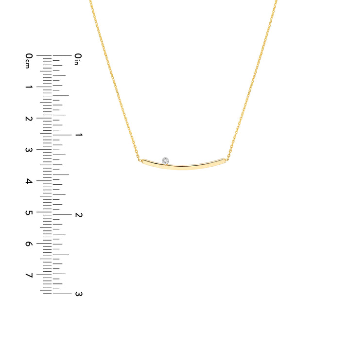 ADJUSTABLE BAR NECKLACE | 14K YELLOW GOLD | MF027123-14YB - Brownlee Jewelers