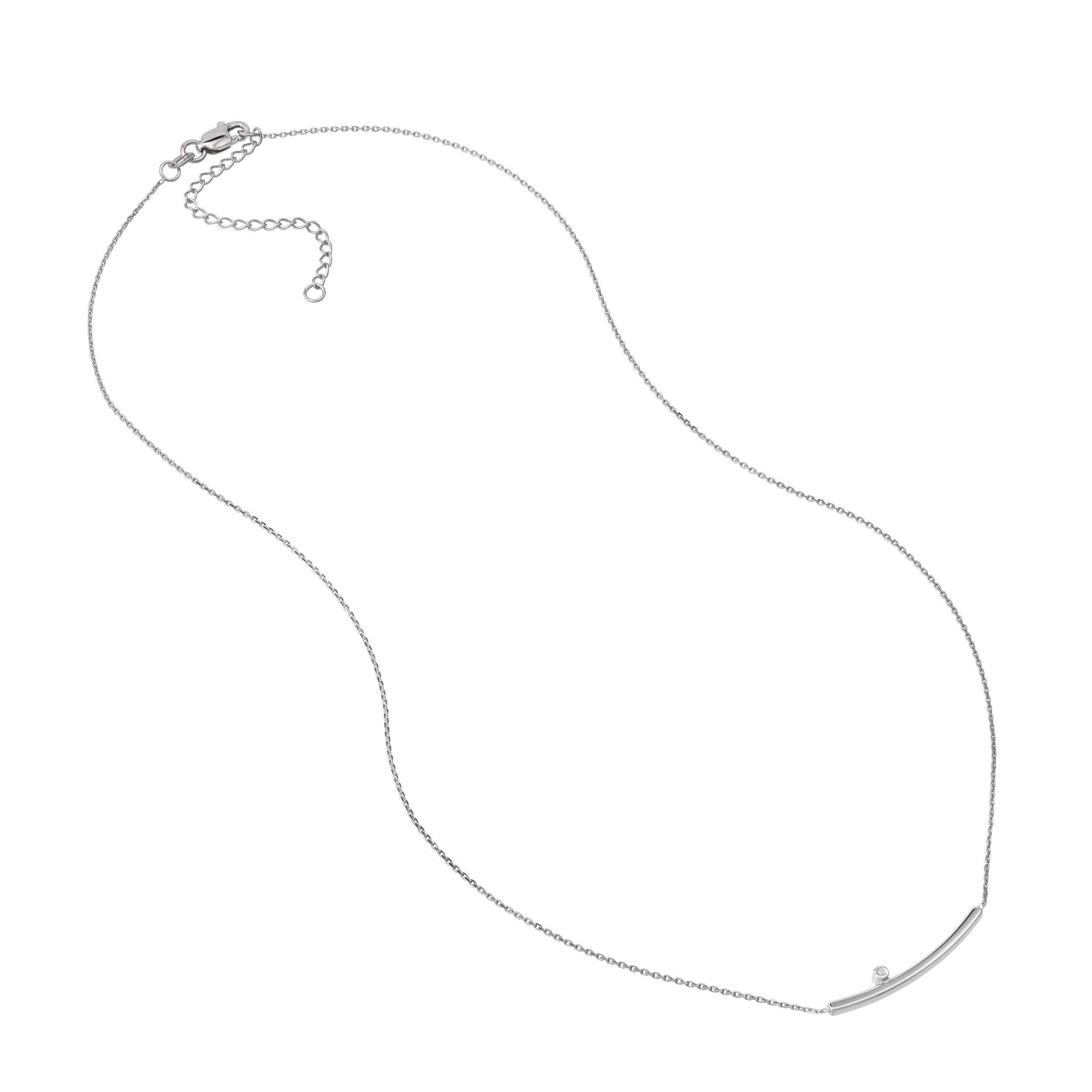 ADJUSTABLE BAR NECKLACE | 14K WHITE GOLD | MF027136-14B - Brownlee Jewelers