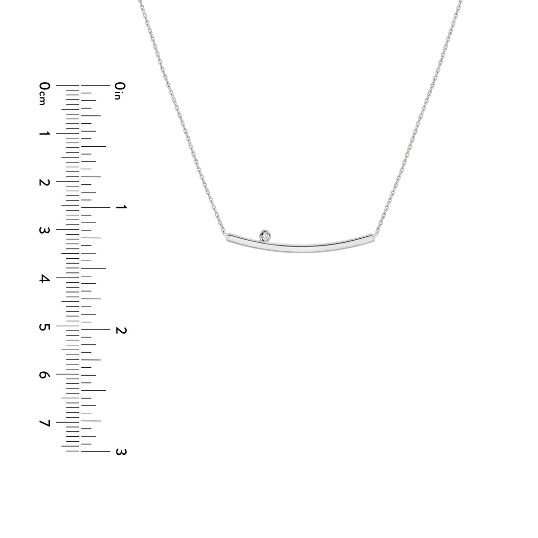 ADJUSTABLE BAR NECKLACE | 14K WHITE GOLD | MF027136-14B - Brownlee Jewelers