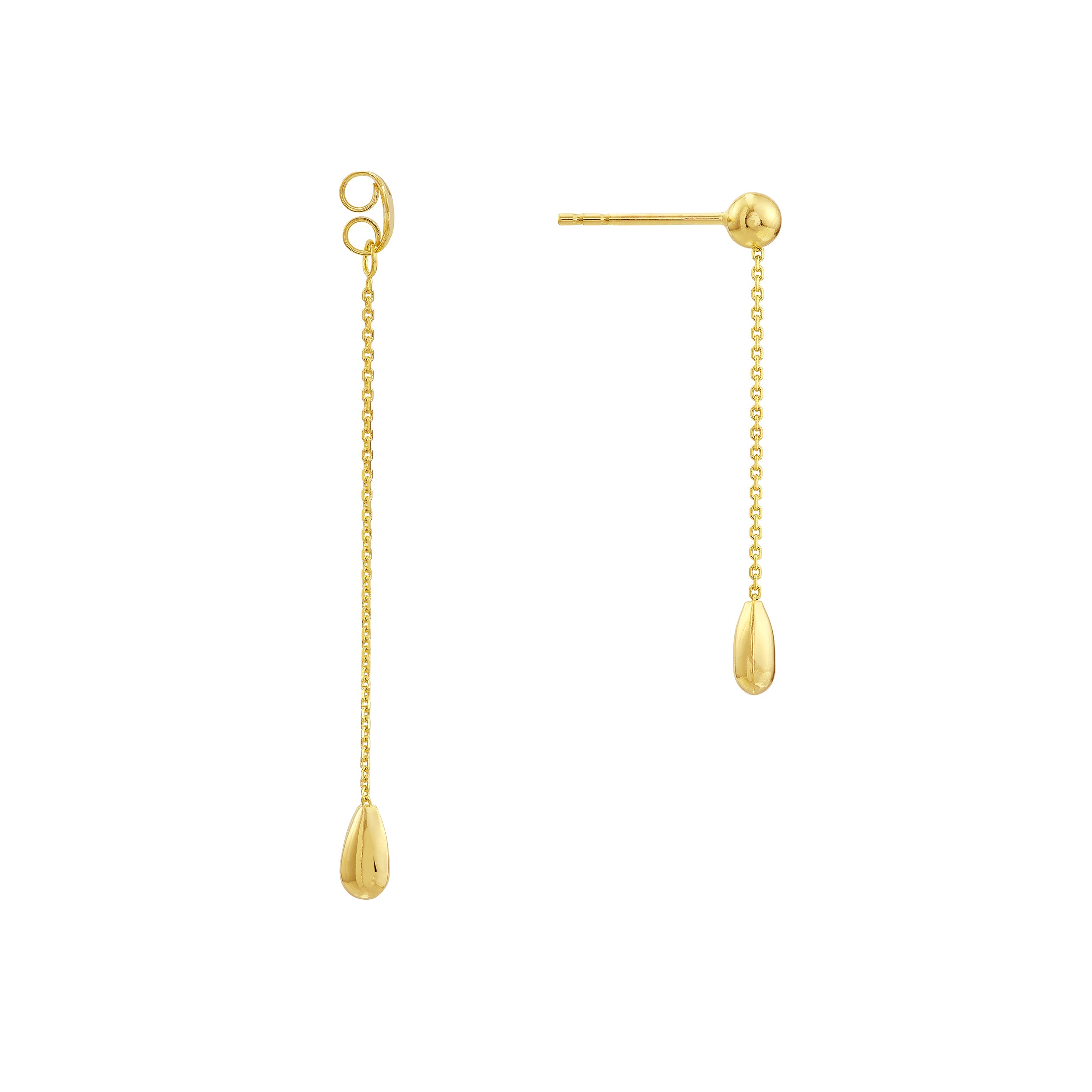 TEARDROP DROP DROP EARRINGS | 14K YELLOW GOLD | MF027539-14Y - Brownlee Jewelers