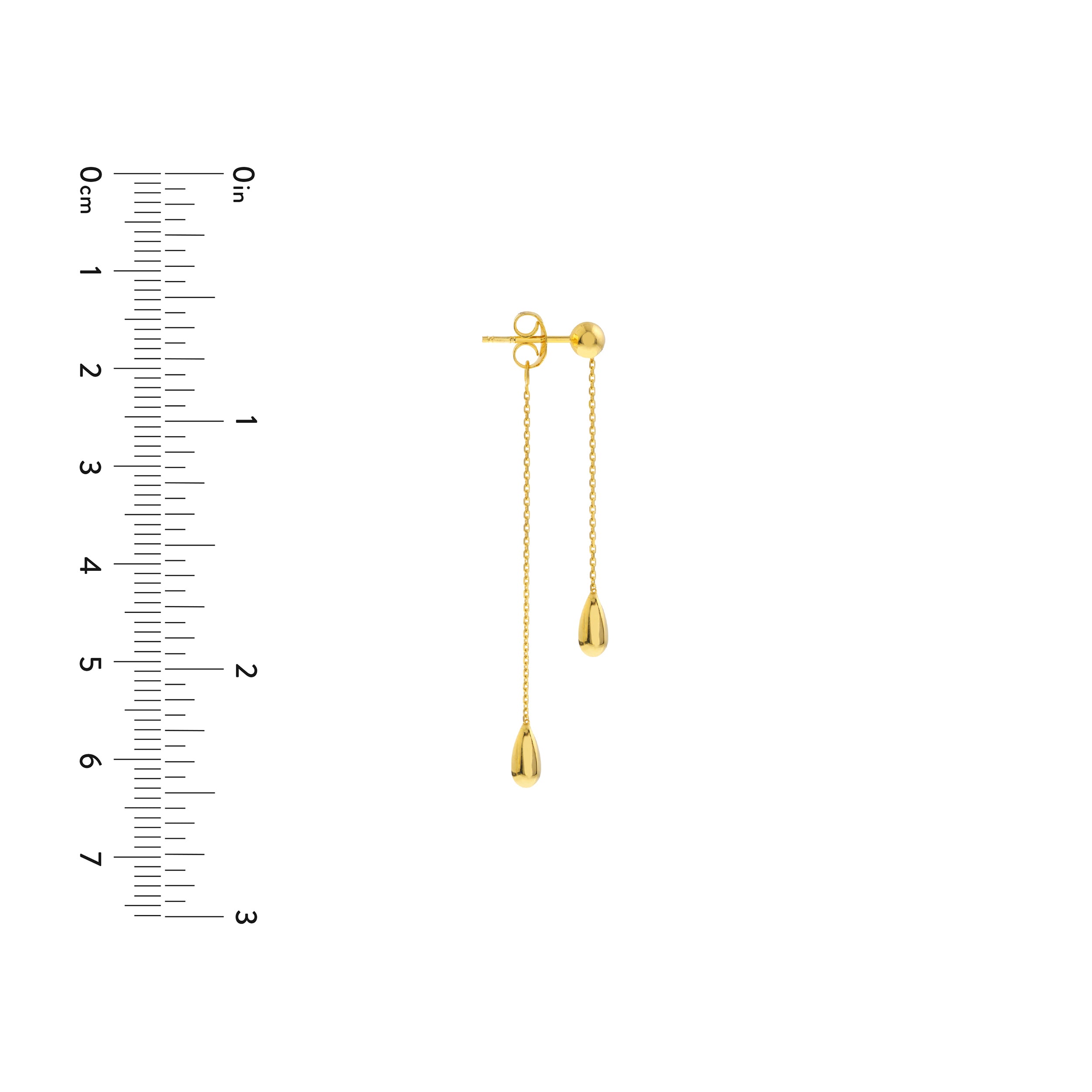 TEARDROP DROP DROP EARRINGS | 14K YELLOW GOLD | MF027539-14Y - Brownlee Jewelers