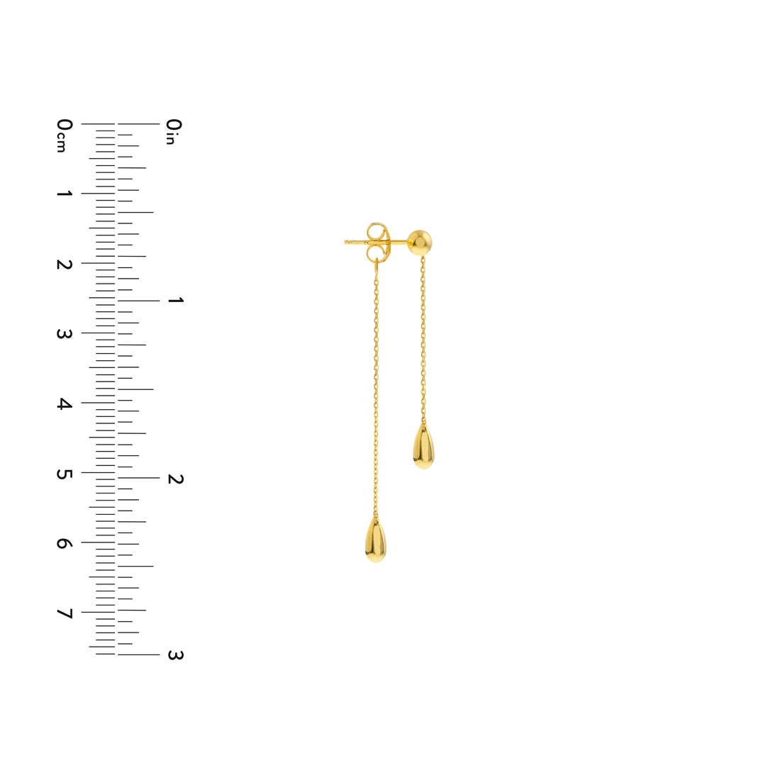 TEARDROP DROP DROP EARRINGS | 14K YELLOW GOLD | MF027539-14Y - Brownlee Jewelers