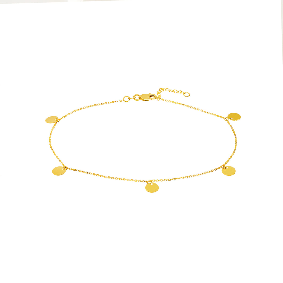 10" ADJUSTABLE MINI ANKLET | 14K YELLOW GOLD | MF030080-14Y - Brownlee Jewelers