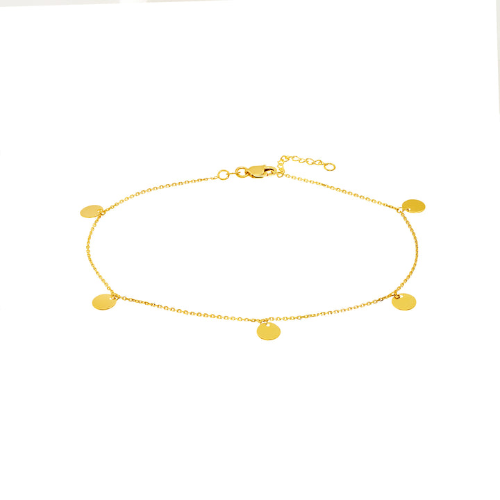 10" ADJUSTABLE MINI ANKLET | 14K YELLOW GOLD | MF030080-14Y - Brownlee Jewelers
