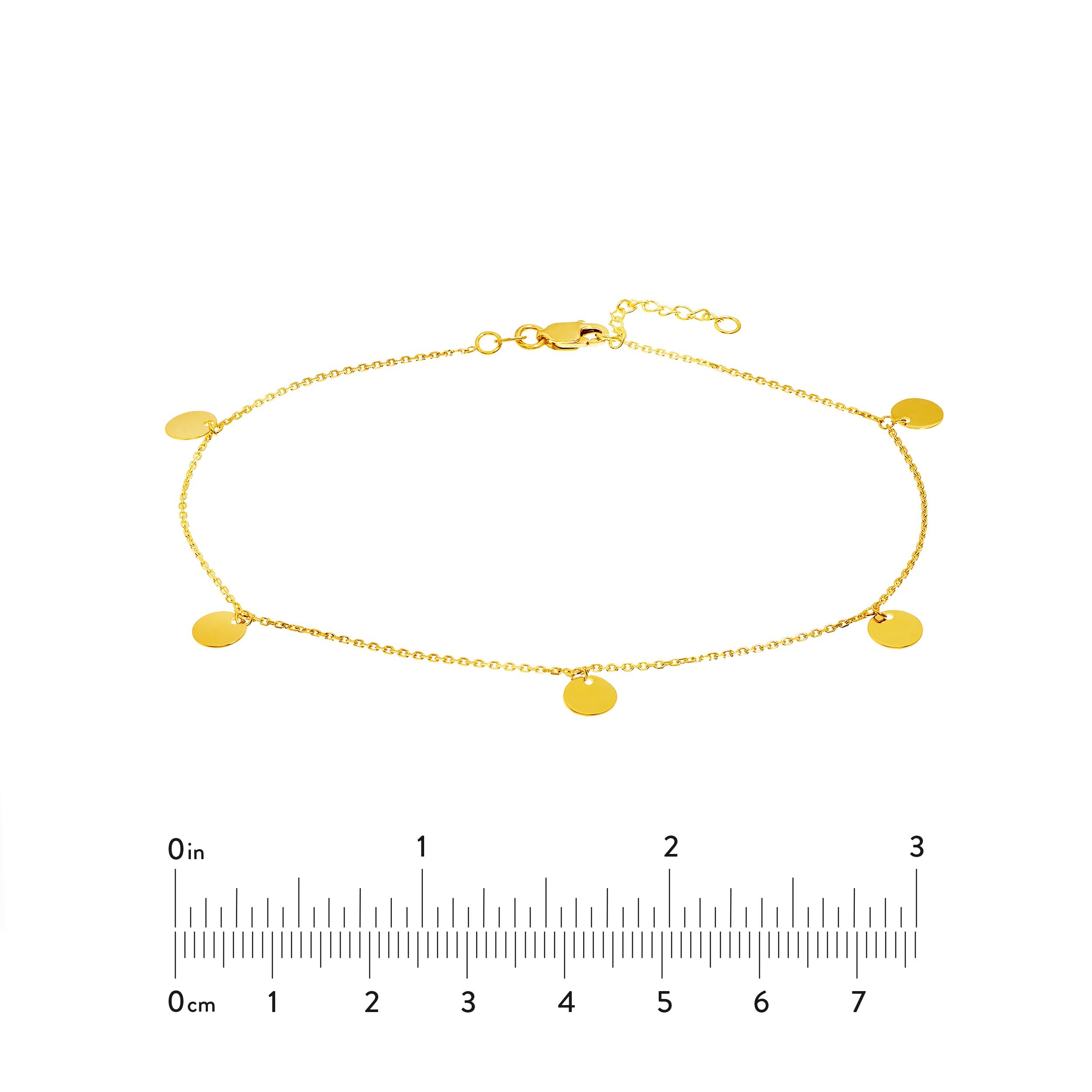 10" ADJUSTABLE MINI ANKLET | 14K YELLOW GOLD | MF030080-14Y - Brownlee Jewelers