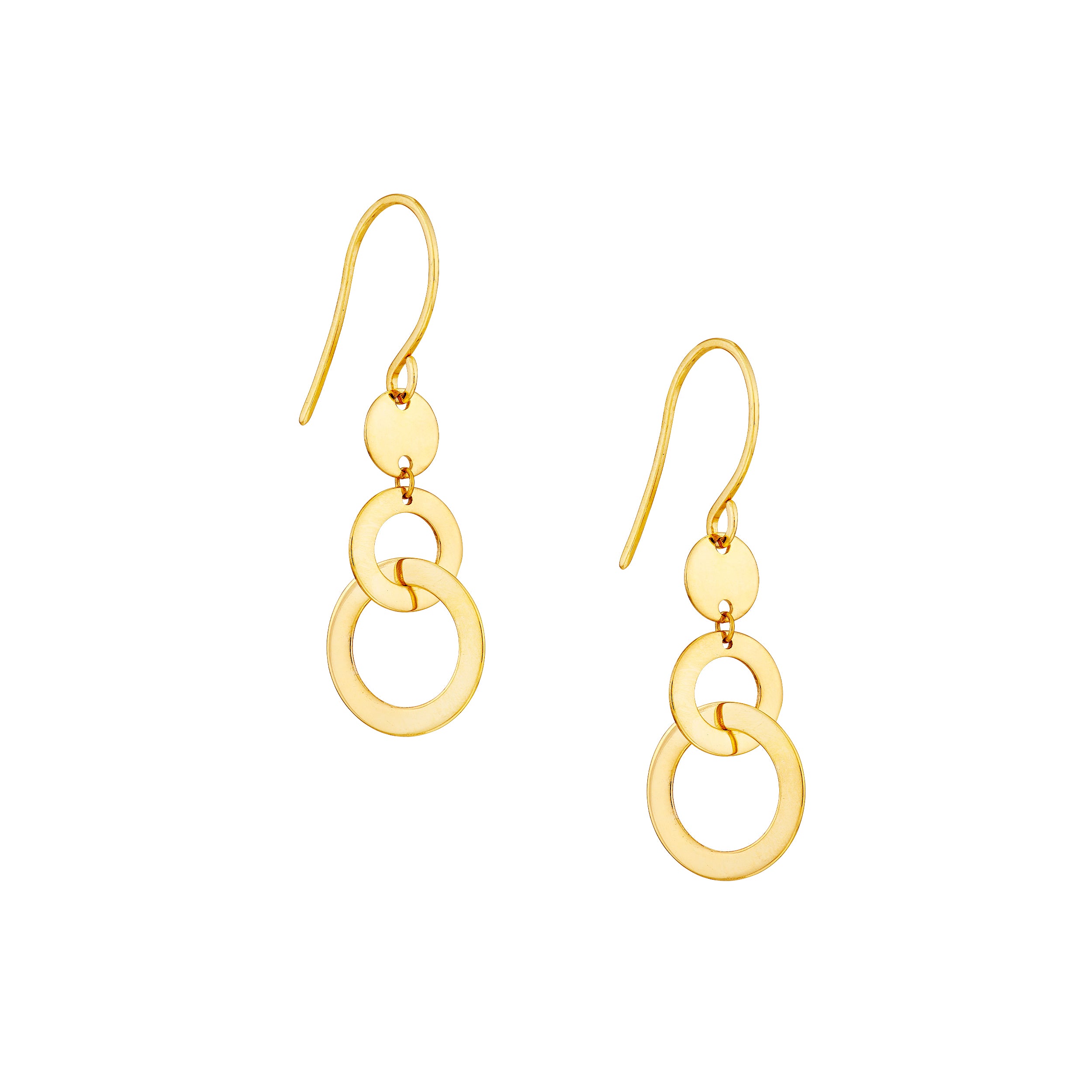 DOUBLE CIRCLE EARRINGS | 14K YELLOW GOLD | MF030836-14Y - Brownlee Jewelers
