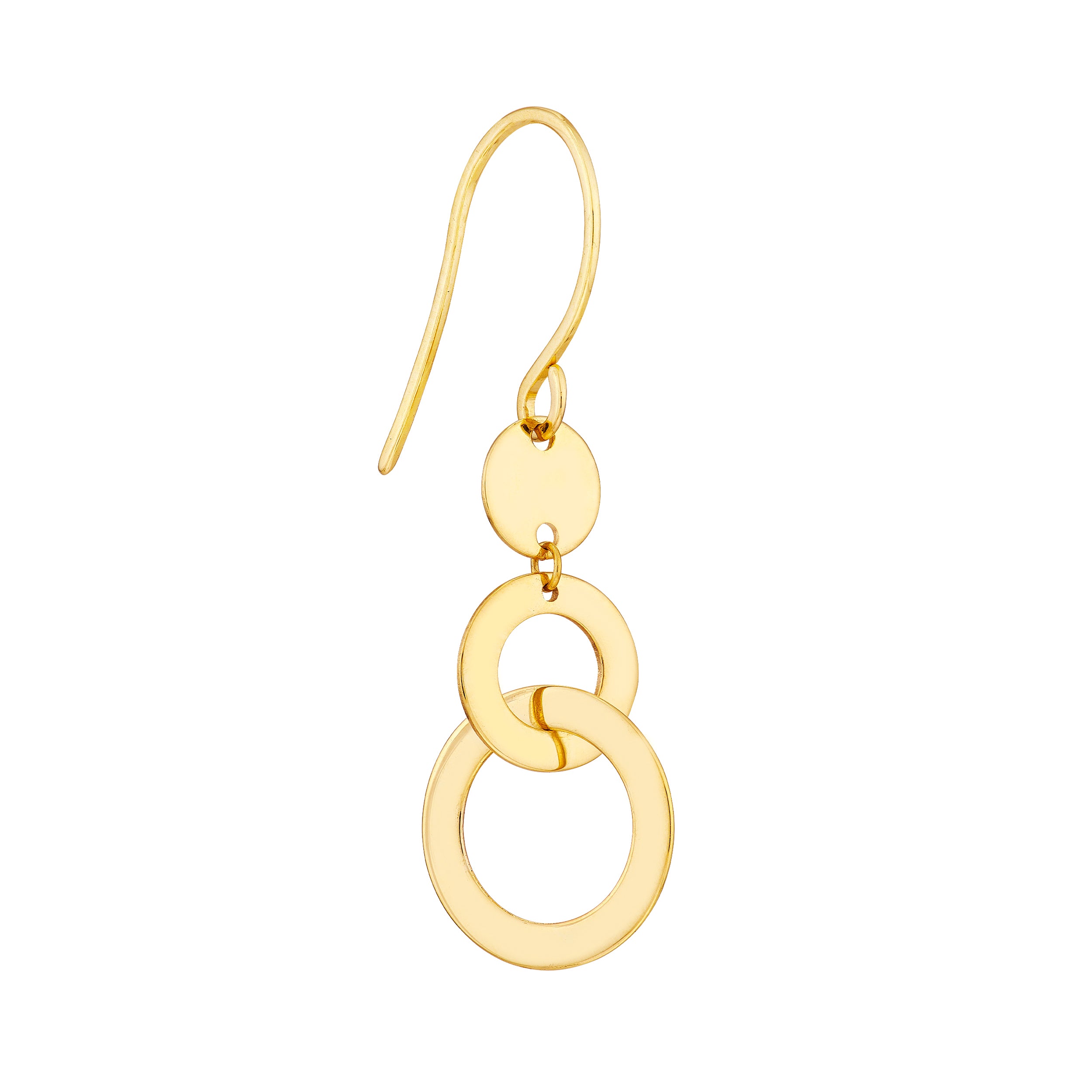 DOUBLE CIRCLE EARRINGS | 14K YELLOW GOLD | MF030836-14Y - Brownlee Jewelers