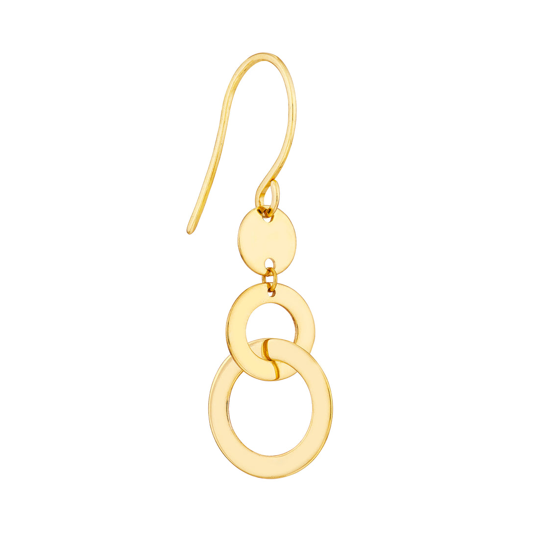 DOUBLE CIRCLE EARRINGS | 14K YELLOW GOLD | MF030836-14Y - Brownlee Jewelers