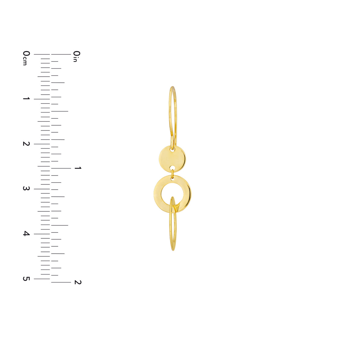 DOUBLE CIRCLE EARRINGS | 14K YELLOW GOLD | MF030836-14Y - Brownlee Jewelers