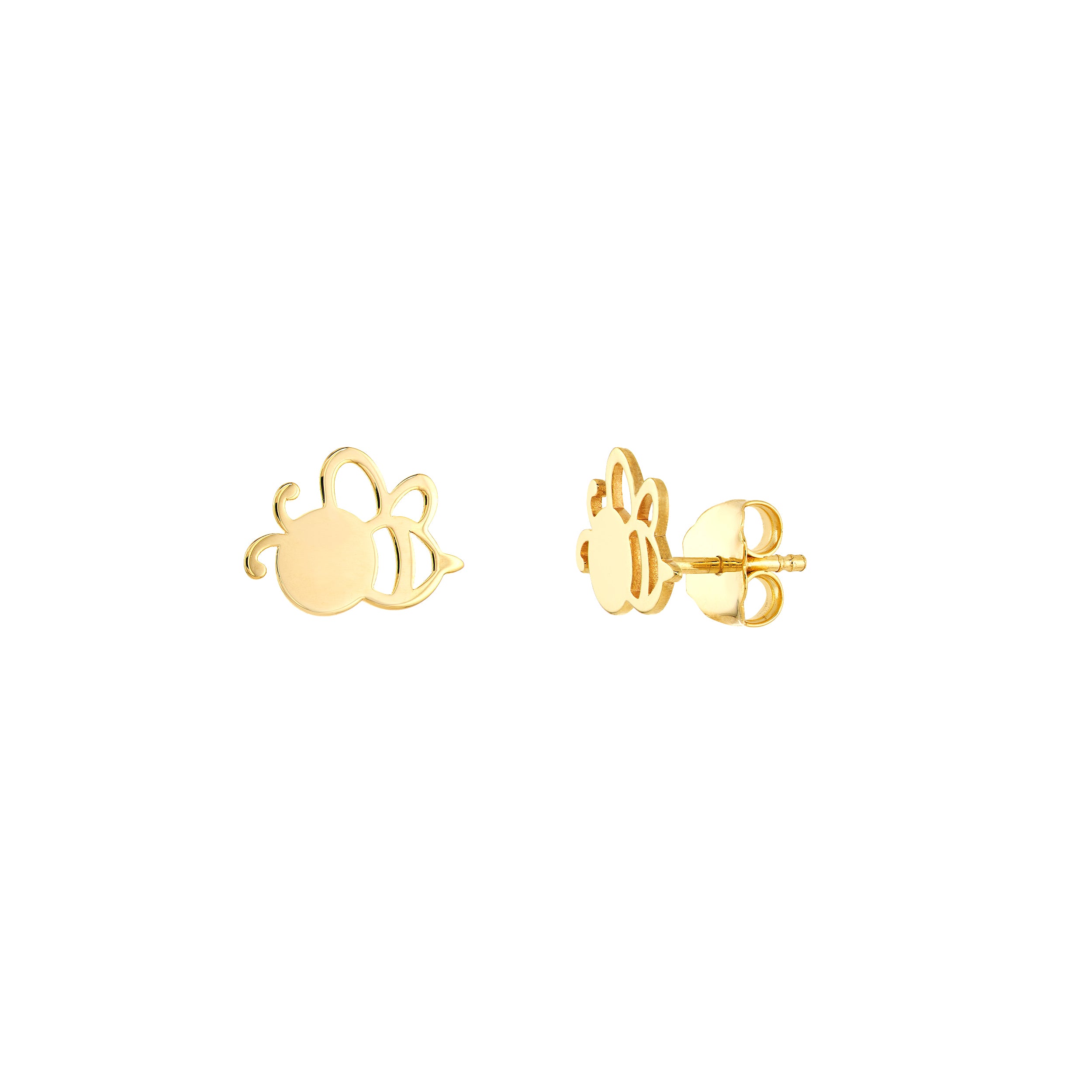 BEE STUD EARRINGS | 14K YELLOW GOLD | MF032924-14Y - Brownlee Jewelers