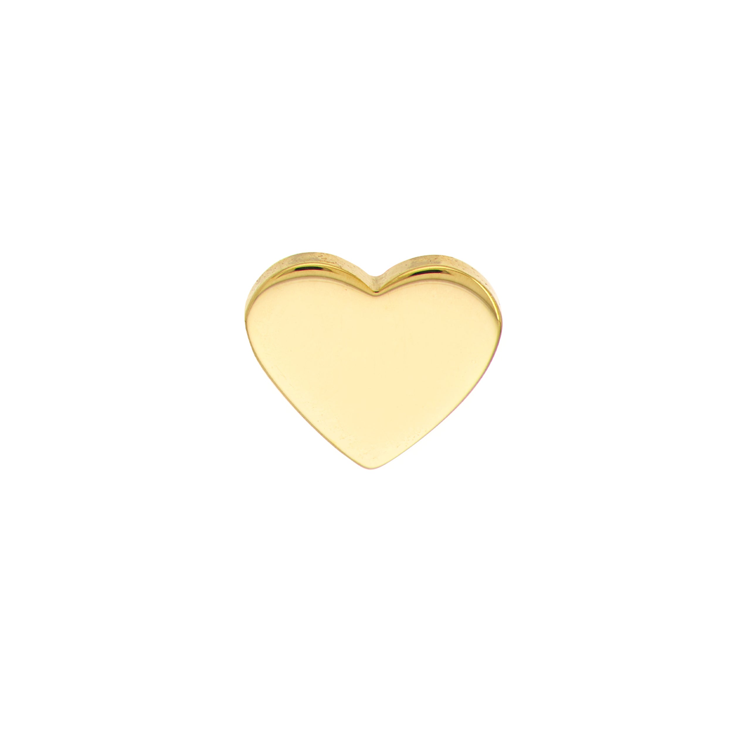 FLAT HEART STUD EARRINGS | 14K YELLOW GOLD | MF033176-14Y - Brownlee Jewelers