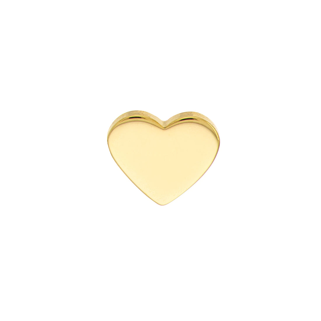 FLAT HEART STUD EARRINGS | 14K YELLOW GOLD | MF033176-14Y - Brownlee Jewelers